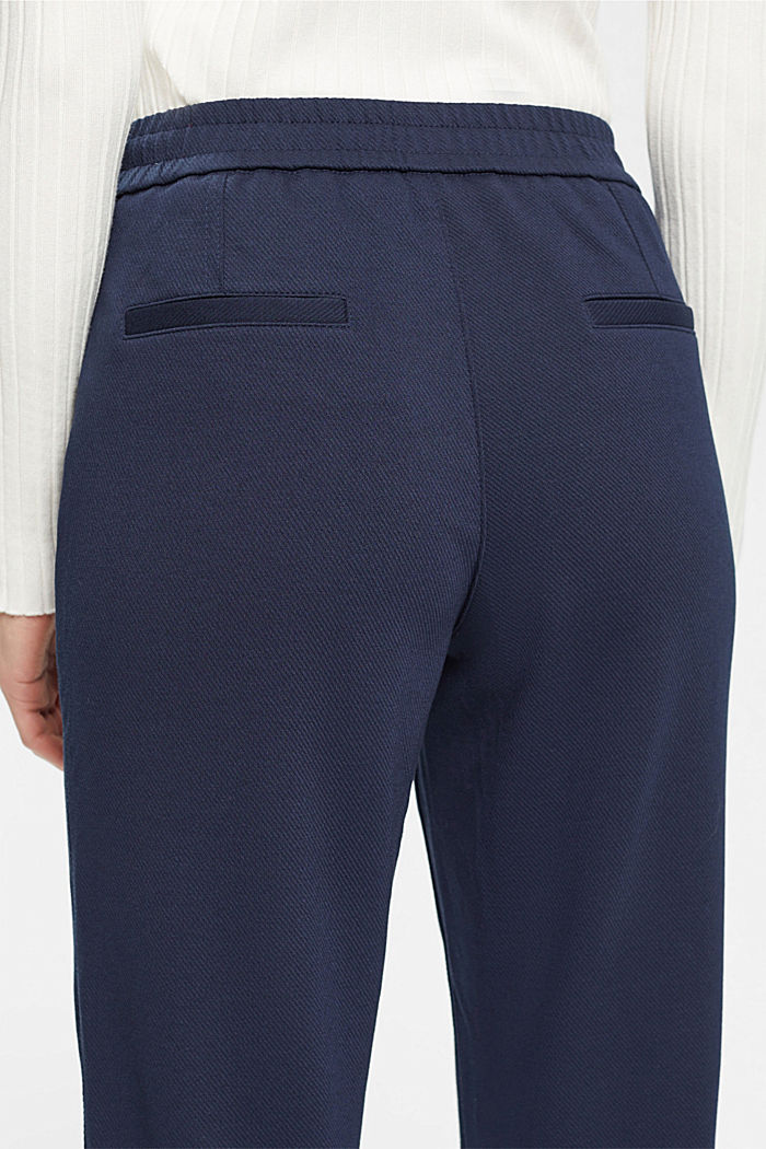 Mid-rise jogger style trousers, NAVY, detail-asia image number 4
