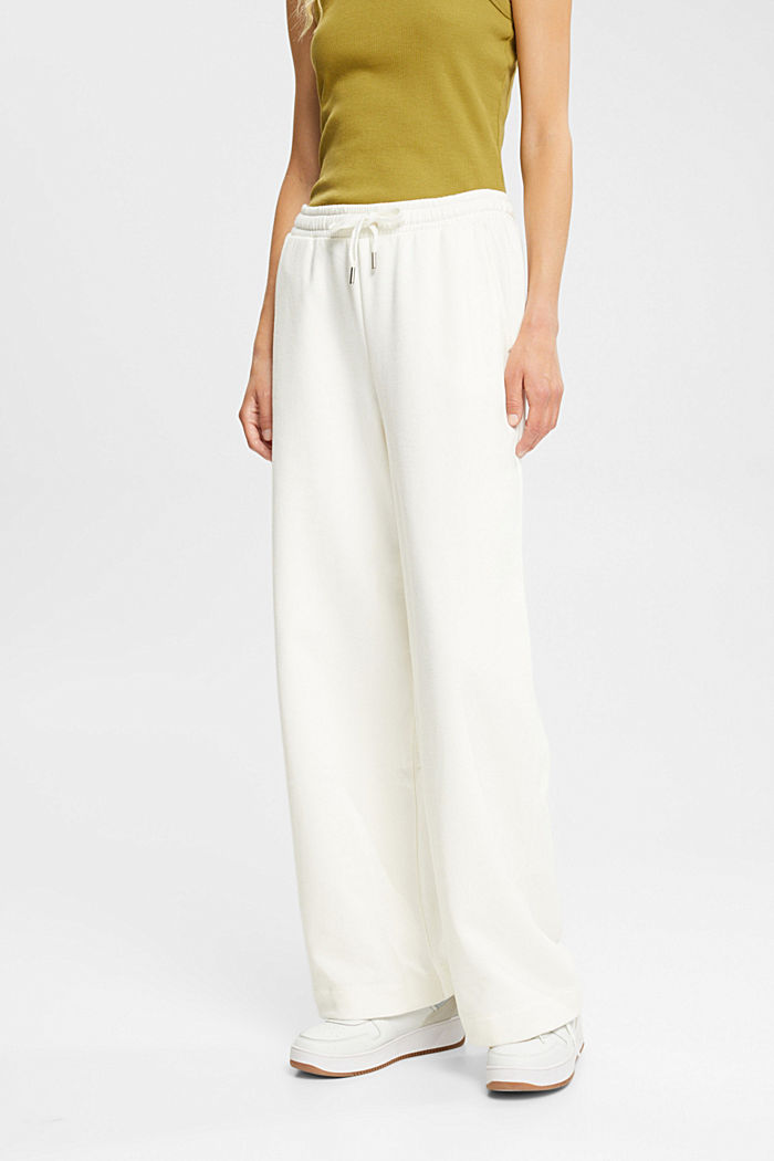 Mid-rise wide leg sweatpants, OFF WHITE, detail-asia image number 0