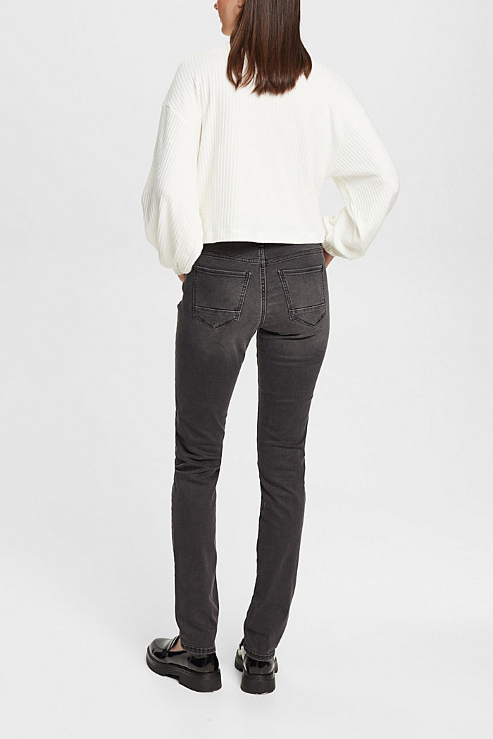 Slim fit stretch jeans, GREY DARK WASHED, detail-asia image number 3