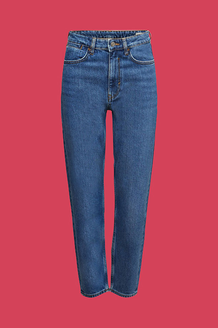 High-waisted mom jeans, BLUE MEDIUM WASHED, detail-asia image number 6