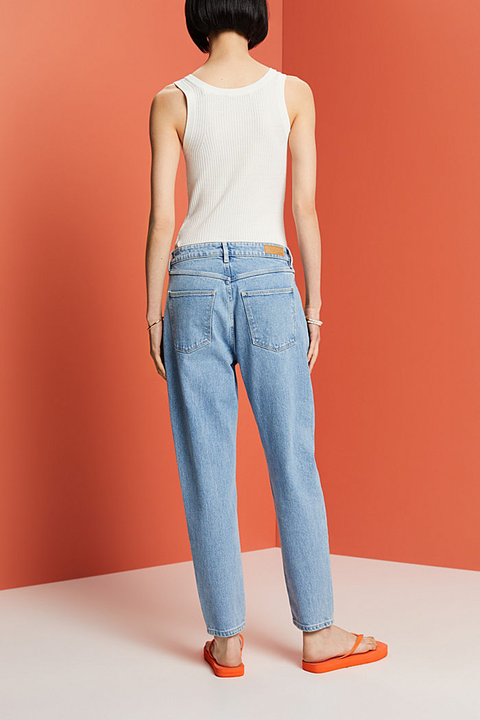 High-rise mom fit jeans, BLUE LIGHT WASHED, detail-asia image number 2