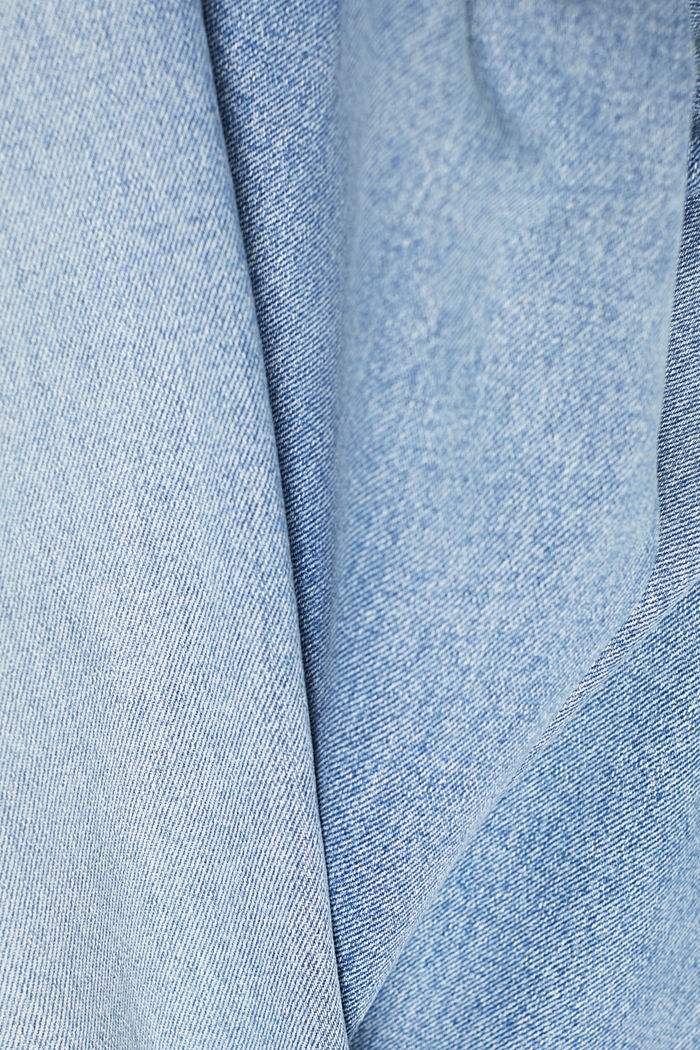 直筒高腰牛仔褲, BLUE LIGHT WASHED, detail-asia image number 5