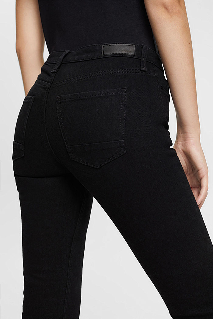 Straight leg stretch jeans, BLACK RINSE, detail-asia image number 4