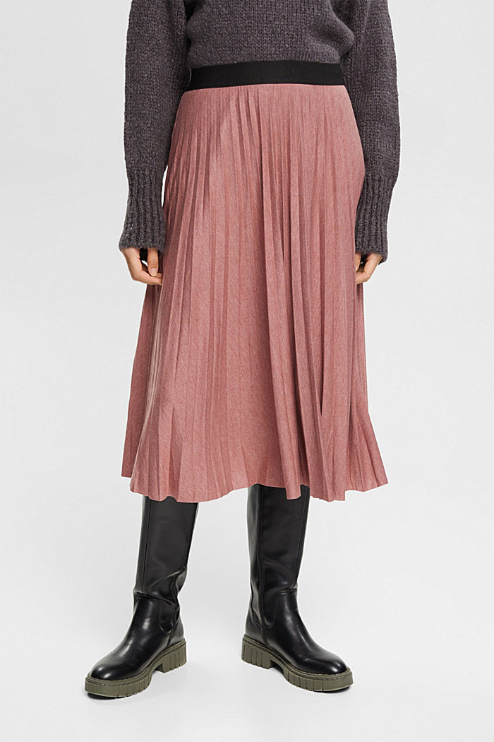 Pleated midi skirt, TERRACOTTA 4, detail-asia image number 0