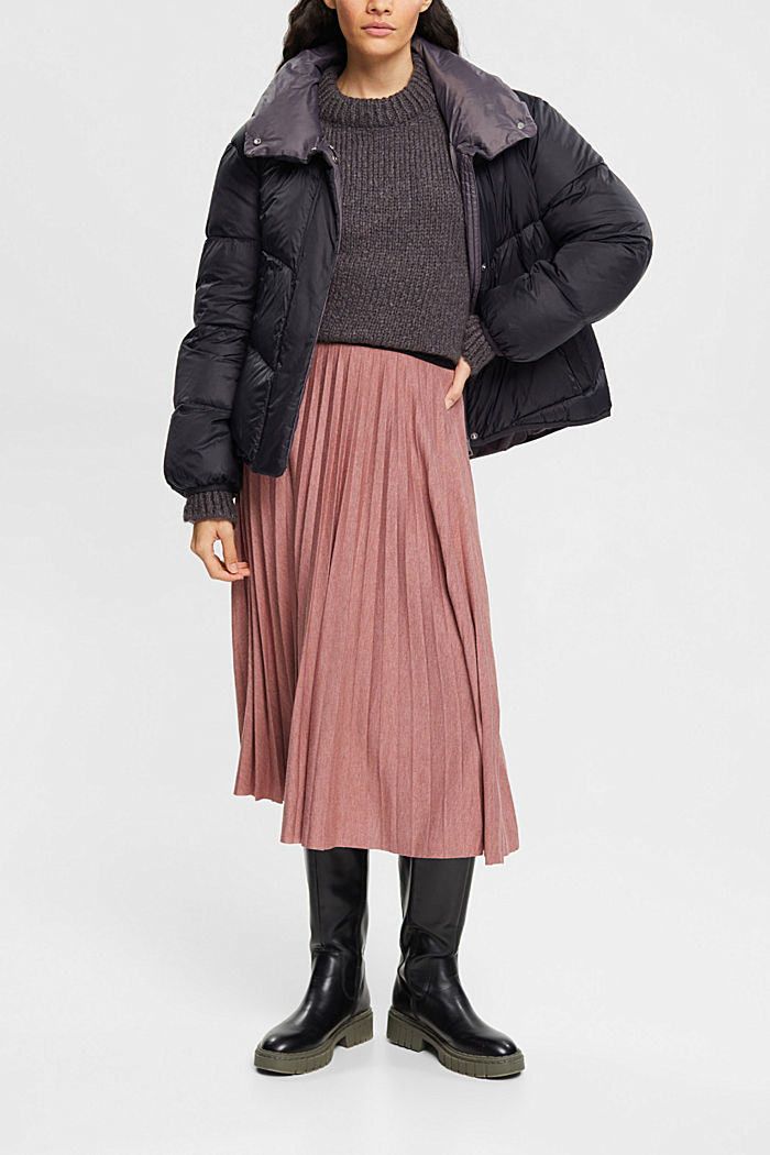 Pleated midi skirt, TERRACOTTA, detail-asia image number 1
