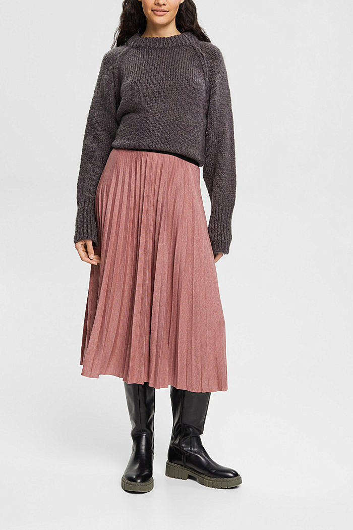 Pleated midi skirt, TERRACOTTA, detail-asia image number 4