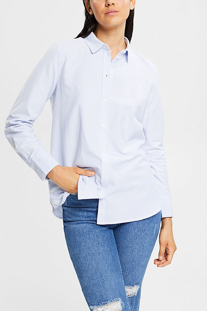 CURVY striped blouse, LIGHT BLUE, detail-asia image number 0