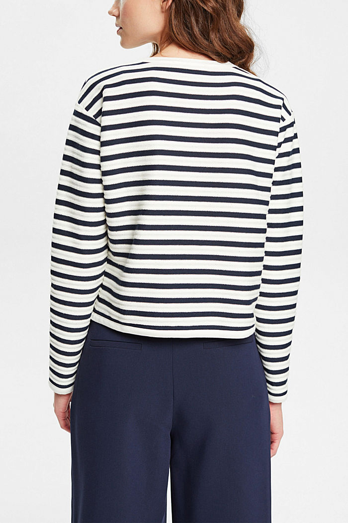 Striped cardigan, NAVY, detail-asia image number 3