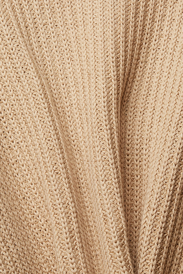 Chunky-knit cotton blend cardigan, SAND, detail-asia image number 5