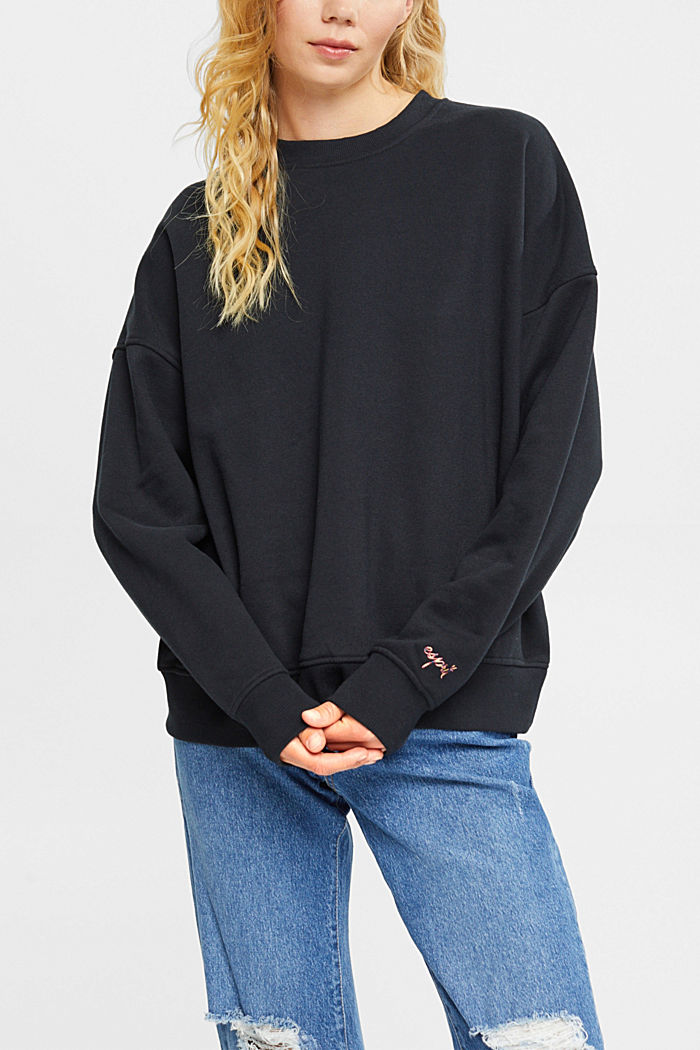 Sweatshirts, BLACK, detail-asia image number 0