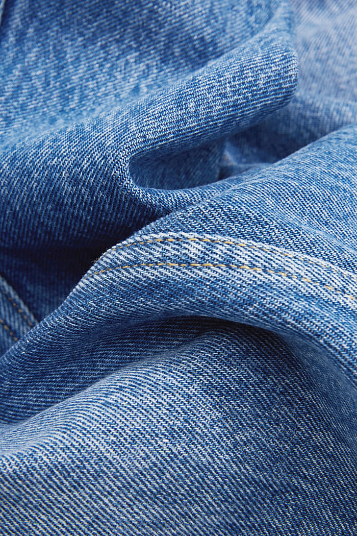 Jeans with a straight leg, organic cotton, BLUE MEDIUM WASHED, detail-asia image number 5
