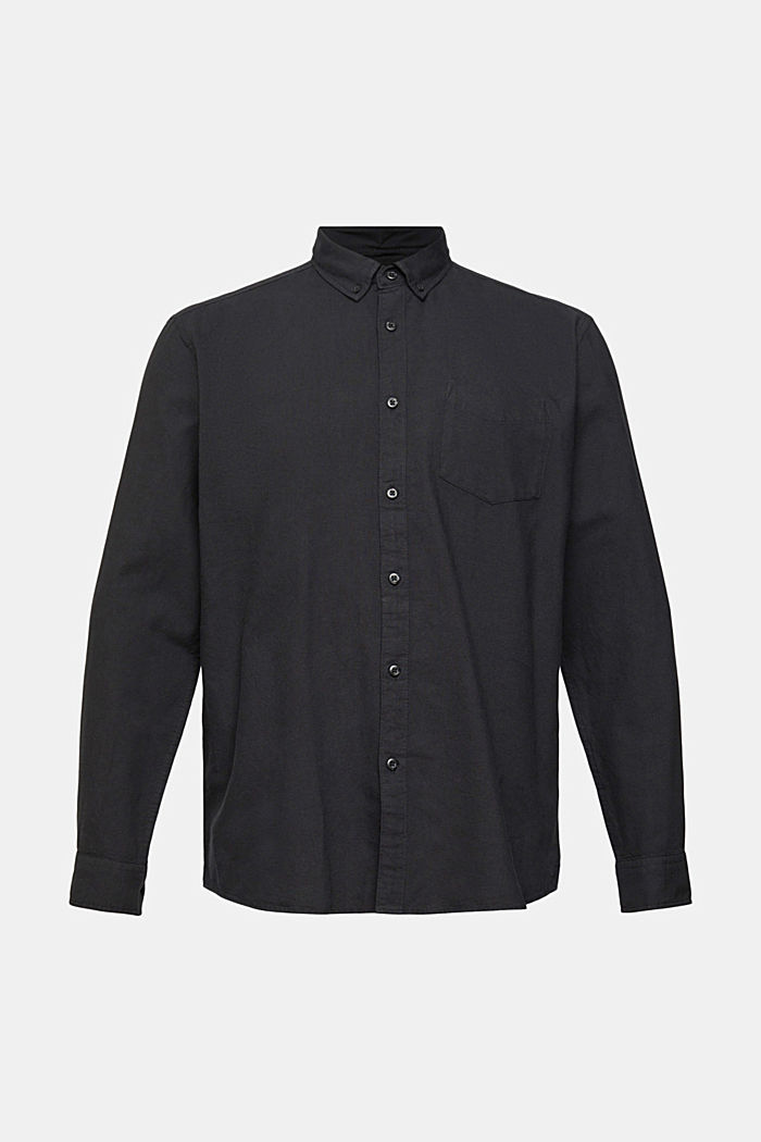 鈕扣恤衫，100% 棉, 黑色, detail-asia image number 5