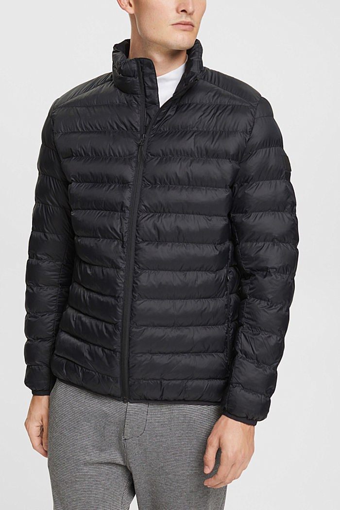 Quilted jacket with high neck, BLACK, detail-asia image number 0