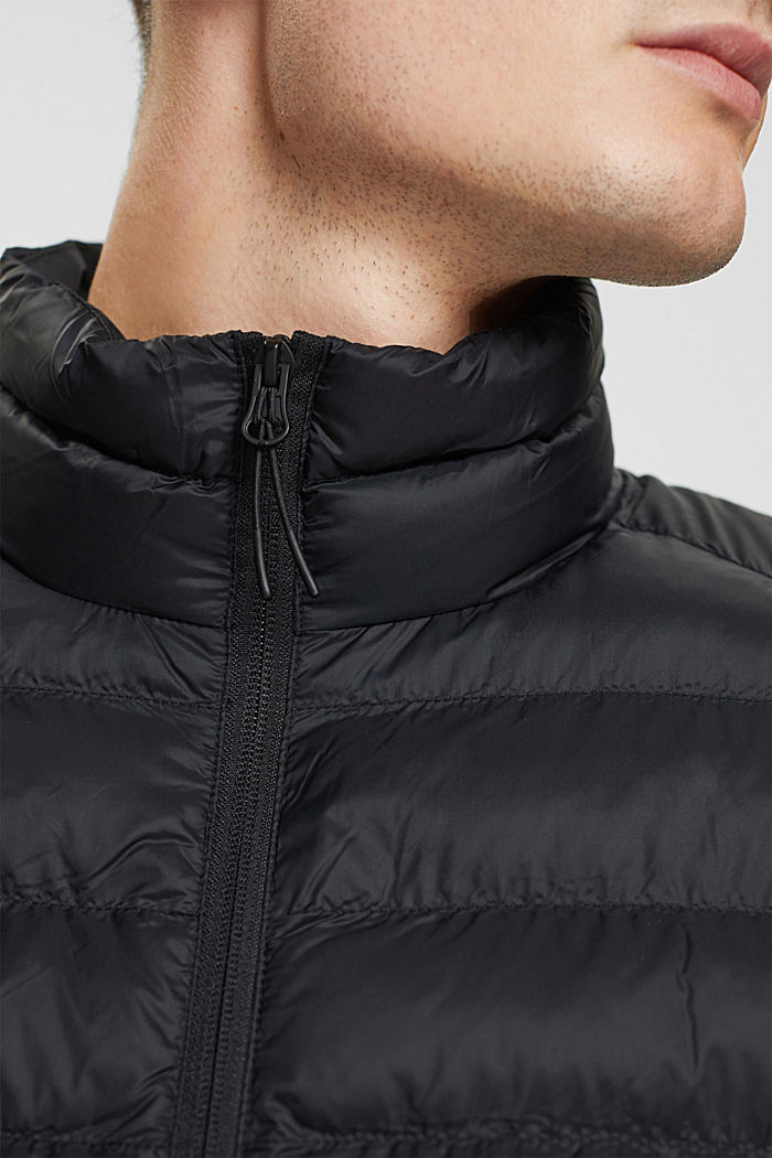Quilted jacket with high neck, BLACK, detail-asia image number 2