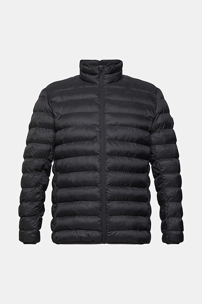 Quilted jacket with high neck, BLACK, detail-asia image number 5