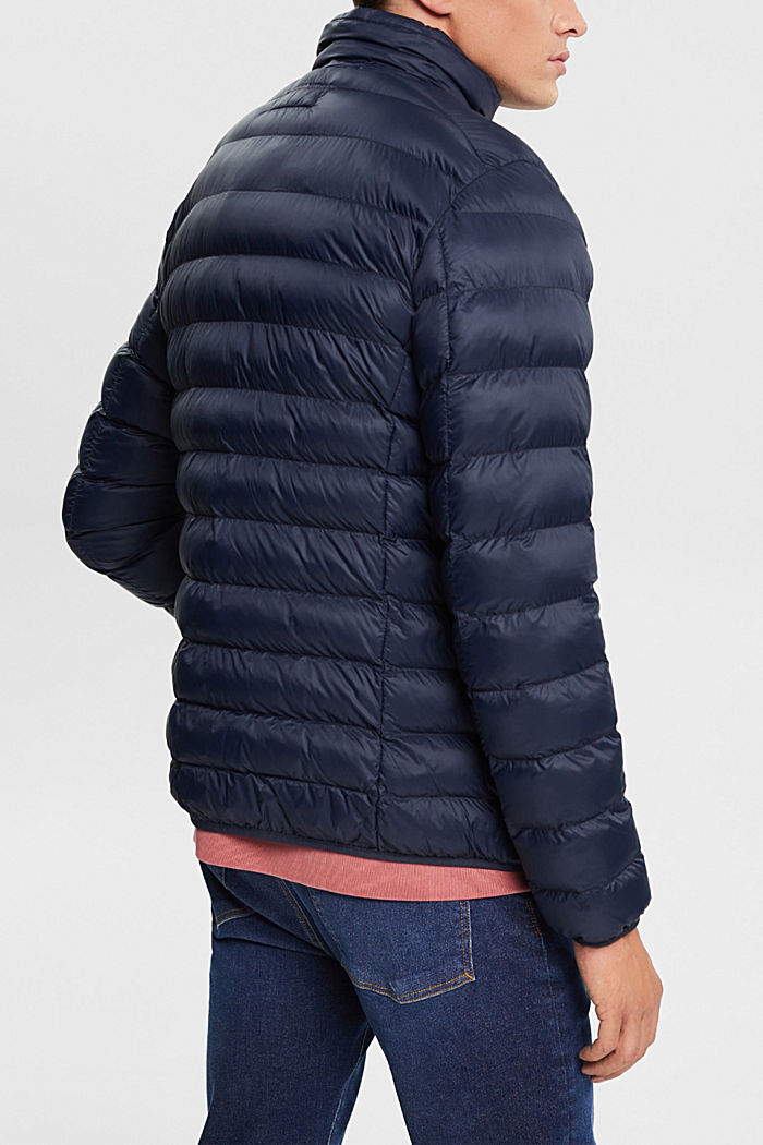 Quilted jacket with high neck, NAVY, detail-asia image number 1