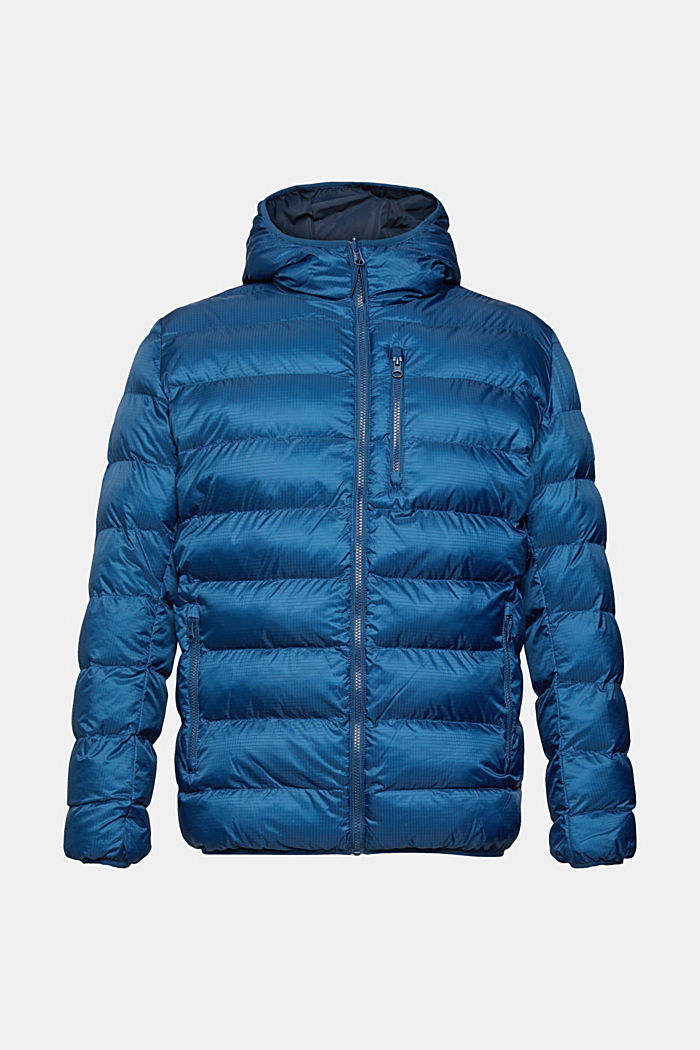 Quilted jacket with hood, PETROL BLUE, detail-asia image number 5