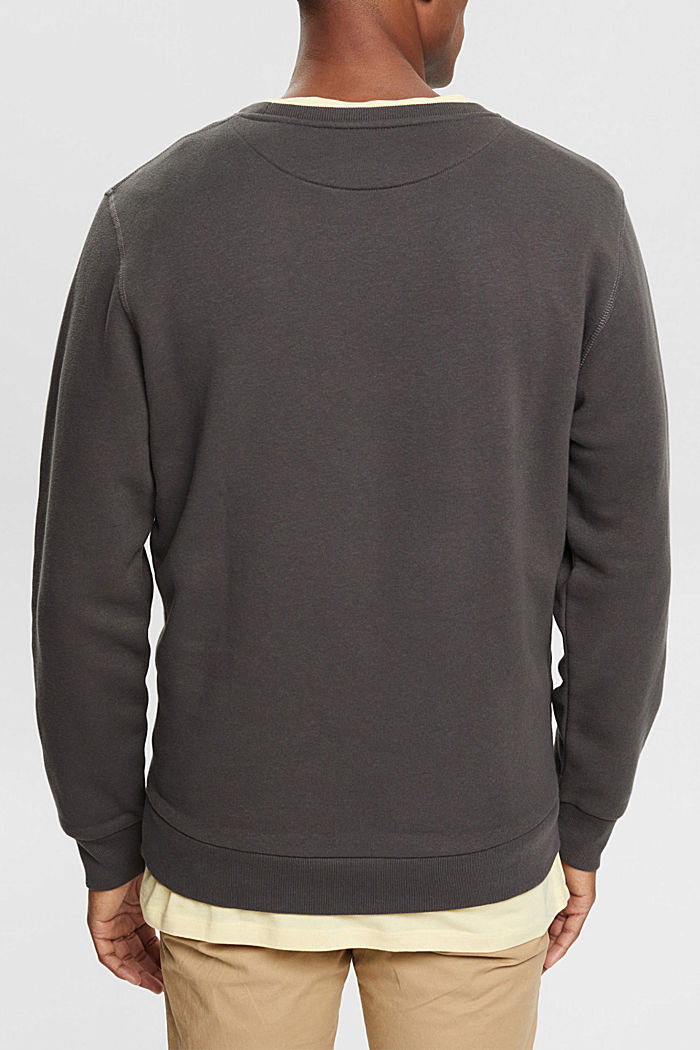 Plain regular fit sweatshirt, DARK GREY, detail-asia image number 1