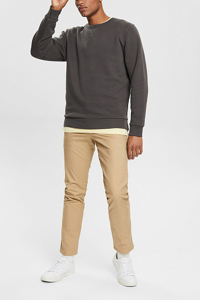 Plain regular fit sweatshirt, DARK GREY, detail-asia image number 2