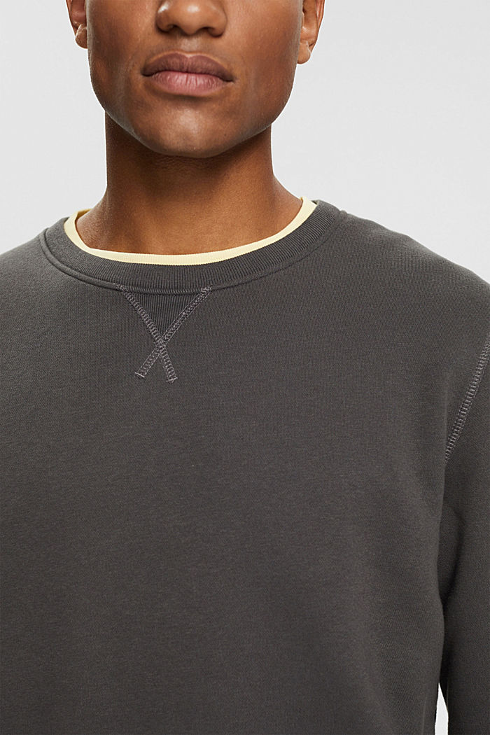 Plain regular fit sweatshirt, DARK GREY, detail-asia image number 3
