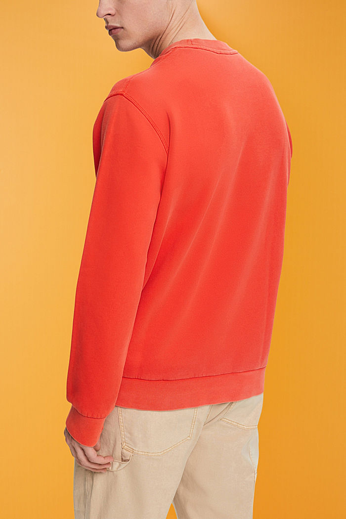 Plain regular fit sweatshirt, RED, detail-asia image number 3