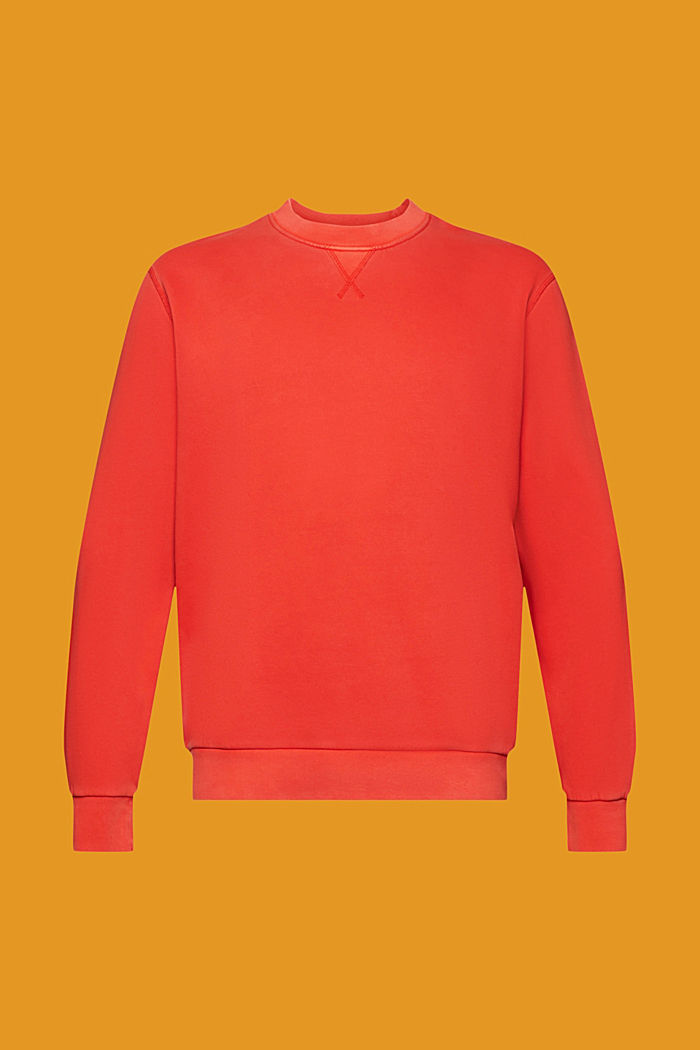 Plain regular fit sweatshirt, RED, detail-asia image number 6