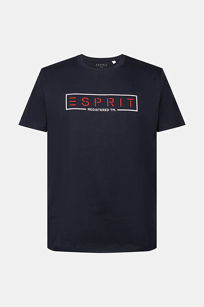 T-shirt in jersey con logo, 100% cotone