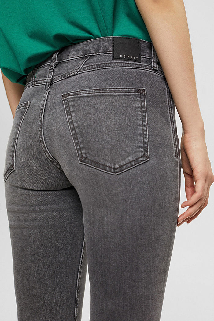 Mid-rise bootcut stretch jeans, GREY MEDIUM WASHED, detail-asia image number 4