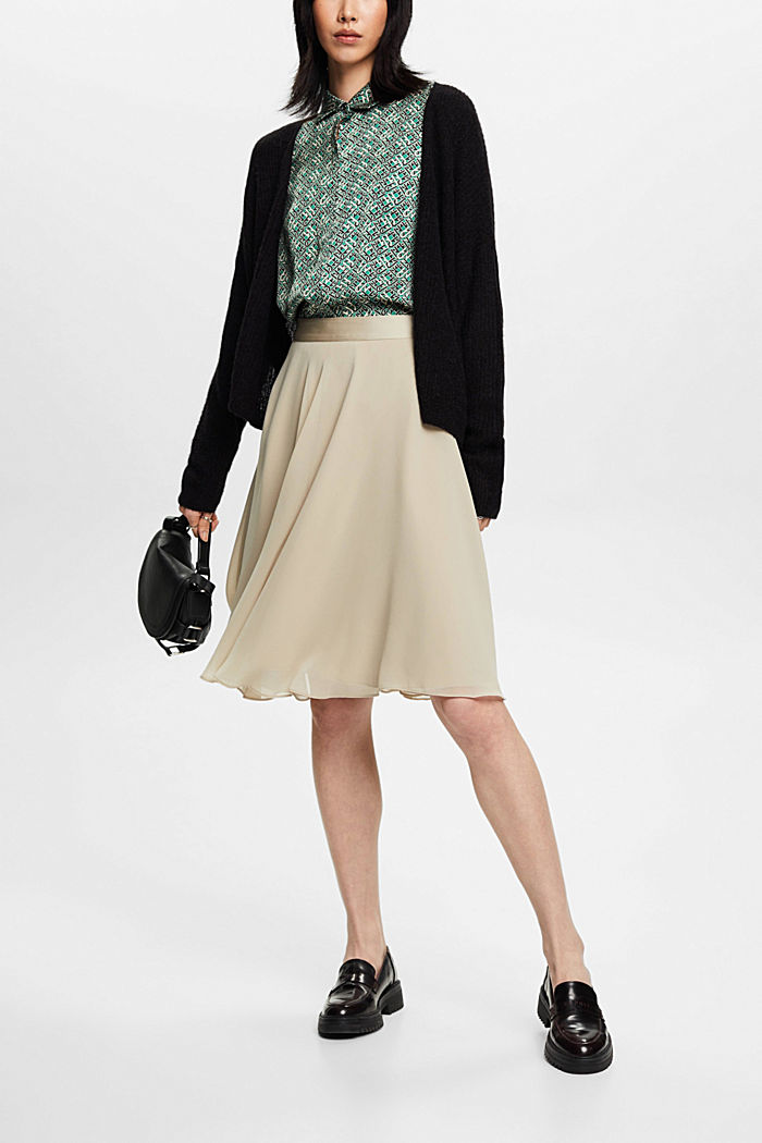 Knee-length chiffon skirt, DUSTY GREEN, detail-asia image number 2