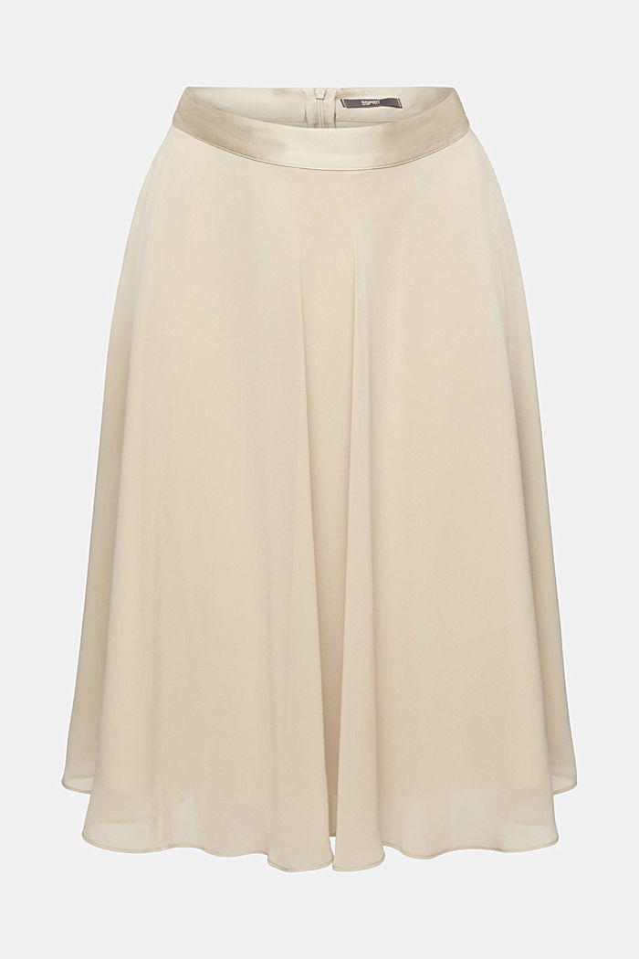Knee-length chiffon skirt, DUSTY GREEN, detail-asia image number 6