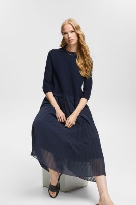 ESPRIT Made of recycled yarn dress in a layered look at our Online Shop