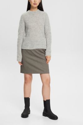 Alpaca blend: Knit jumper, GREY, detail-asia image number 3