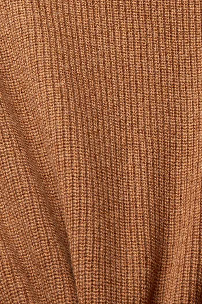 羊毛混紡套頭上衣, 焦糖色, detail-asia image number 5