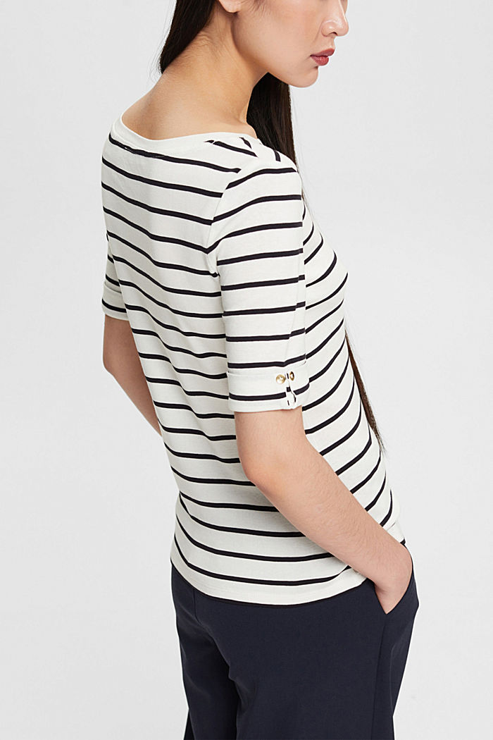 Striped jersey t-shirt, NEW OFF WHITE, detail-asia image number 3