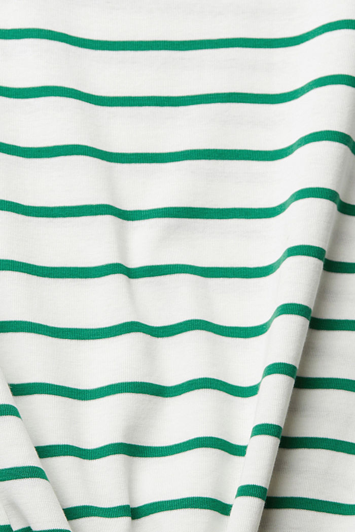 Striped jersey t-shirt, EMERALD GREEN, detail-asia image number 5