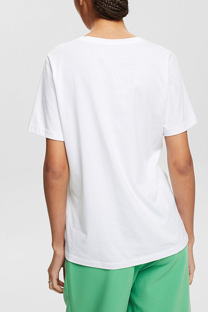 Basic T-shirt in 100% organic cotton, WHITE, detail-asia image number 1