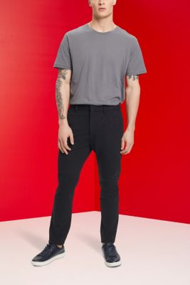 Piqué jersey suit trousers, BLACK, detail-asia image number 5