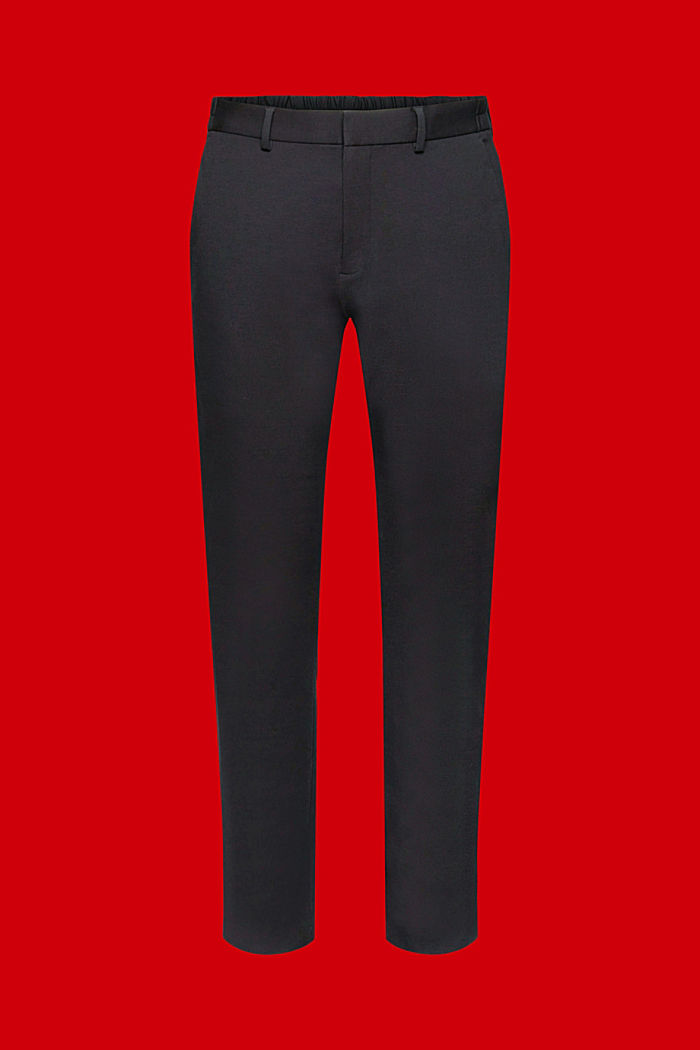 Piqué jersey suit trousers, BLACK, detail-asia image number 7