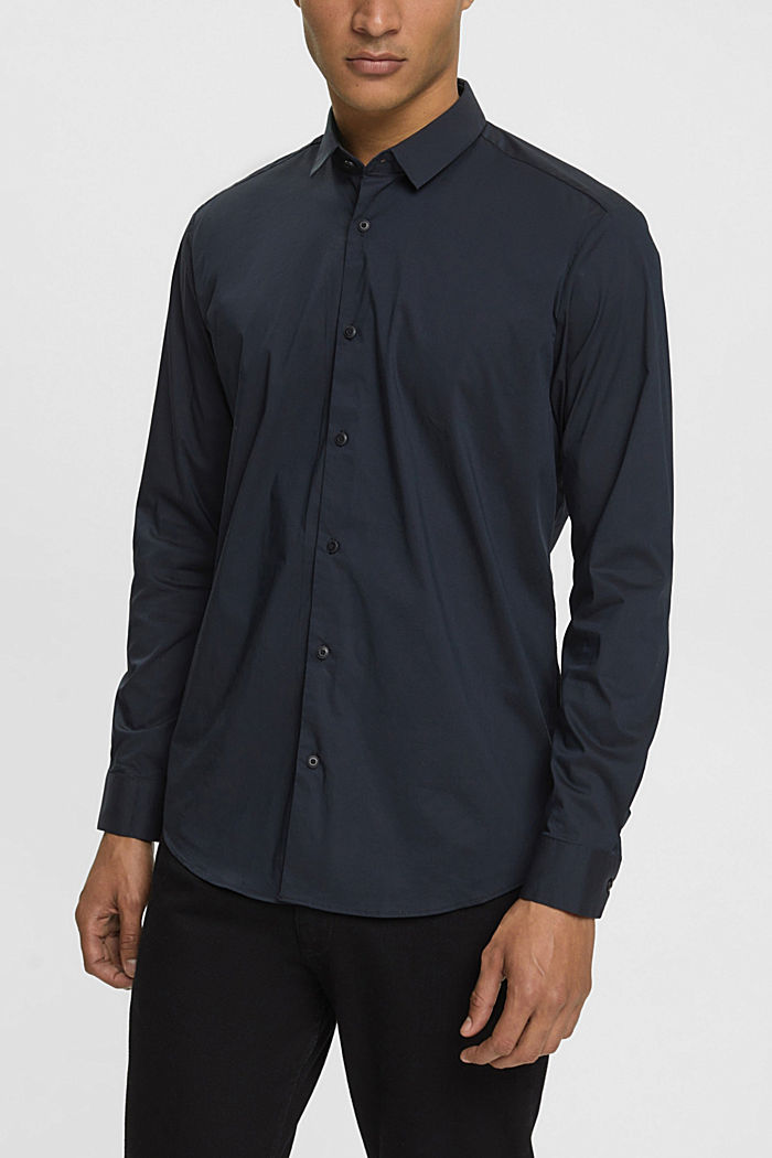 Shirts woven Slim Fit, BLACK, detail-asia image number 0