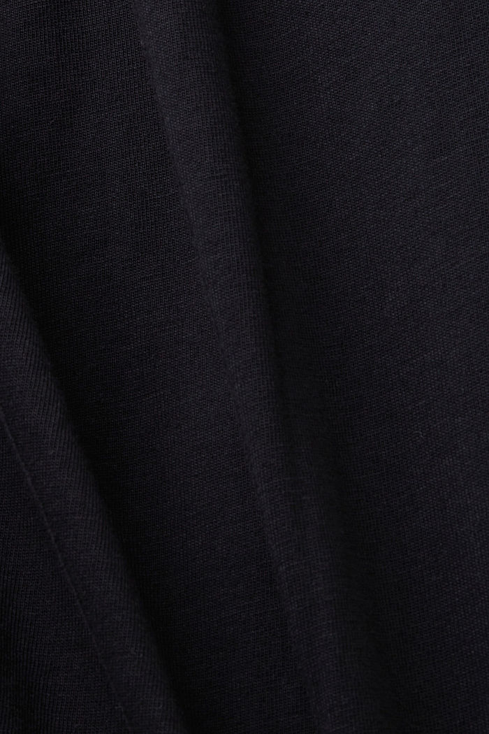 針織長袖，100% 純棉, 黑色, detail-asia image number 4