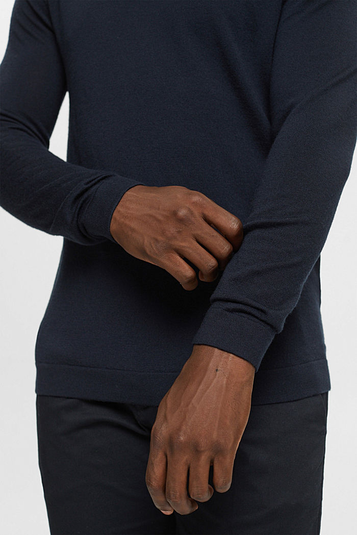 針織羊毛毛衣, 黑色, detail-asia image number 2