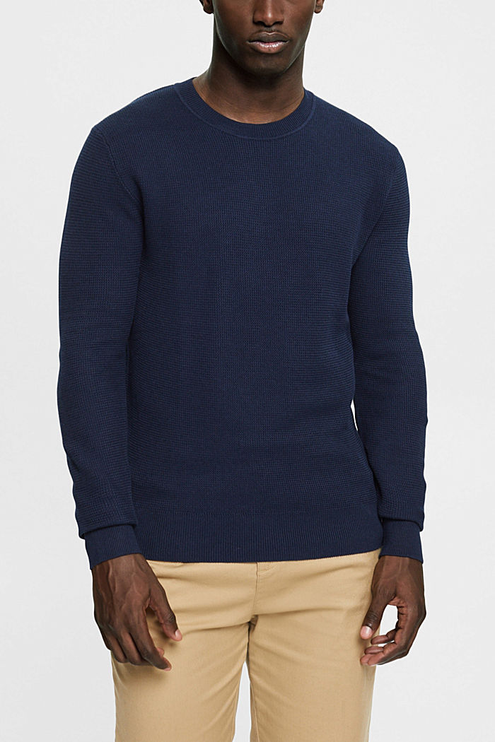 Knitted jumper, NAVY, detail-asia image number 0