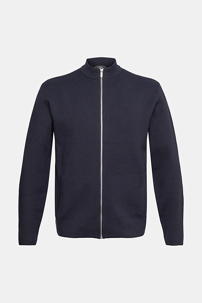 Cardigan with zip, NAVY, detail-asia image number 5