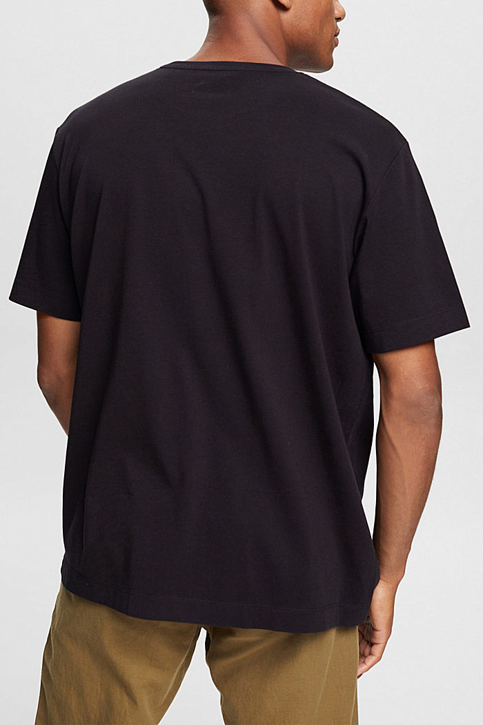 Plain T-shirt, BLACK, detail-asia image number 1