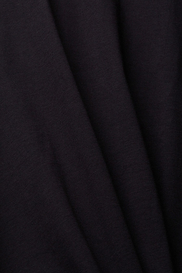 Plain T-shirt, BLACK, detail-asia image number 4