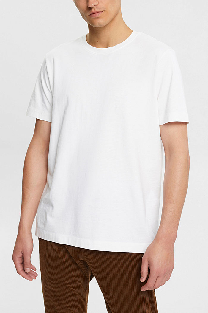 Plain T-shirt, WHITE, detail-asia image number 0