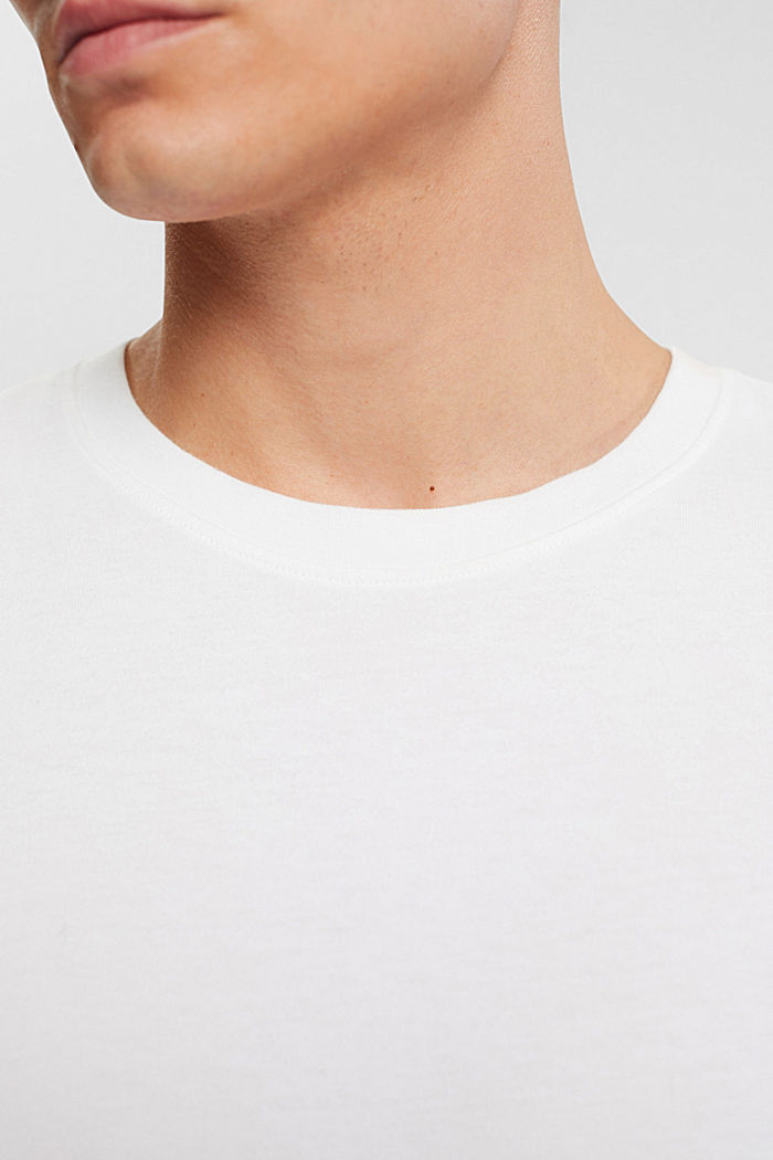 Plain T-shirt, WHITE, detail-asia image number 4