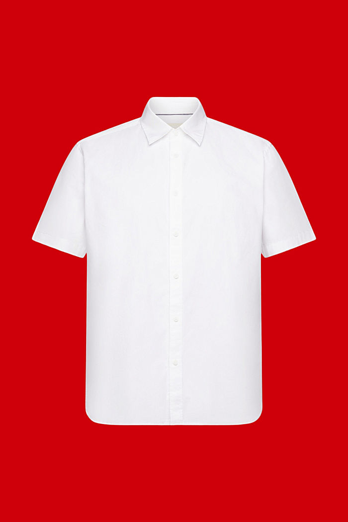 Short-sleeved sustainable cotton shirt, WHITE, detail-asia image number 5