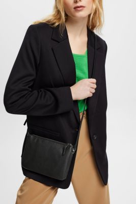 Faux leather shoulder bag
