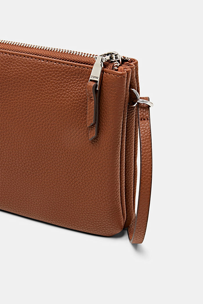 Faux leather shoulder bag, RUST BROWN, detail-asia image number 1